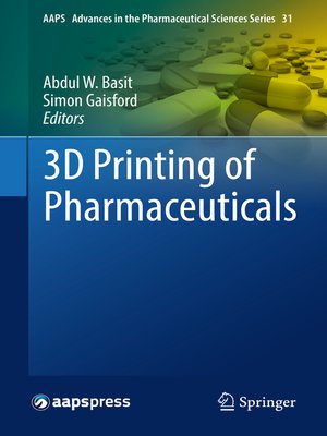 cover image of 3D Printing of Pharmaceuticals